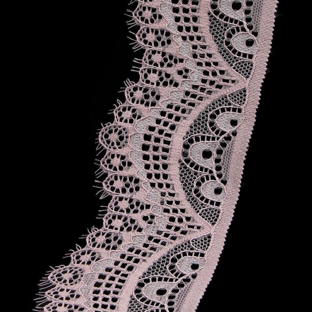 Кружево эластичное (стрейч) 60 мм / 13.71 метра, C344 пудровый