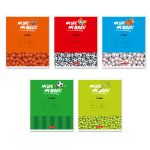 Тетрадь ученическая школьная A5+ 24 л. на скобе, белизна 100% 30 шт, клетка, 000372 Мячики, Светоч 24ТСКд5_1_3_1