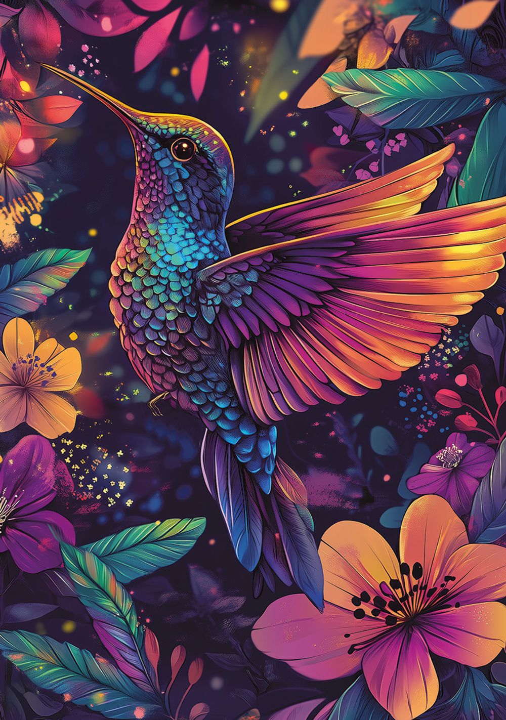 Пазл 1000 элементов, PZL-1000/99 Колибри в волшебном саду, Фрея