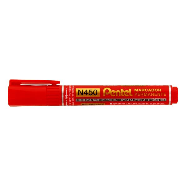 Перманентный маркер 4 мм, Extra Large Point, 12 шт, красный, Pentel N450BB-3