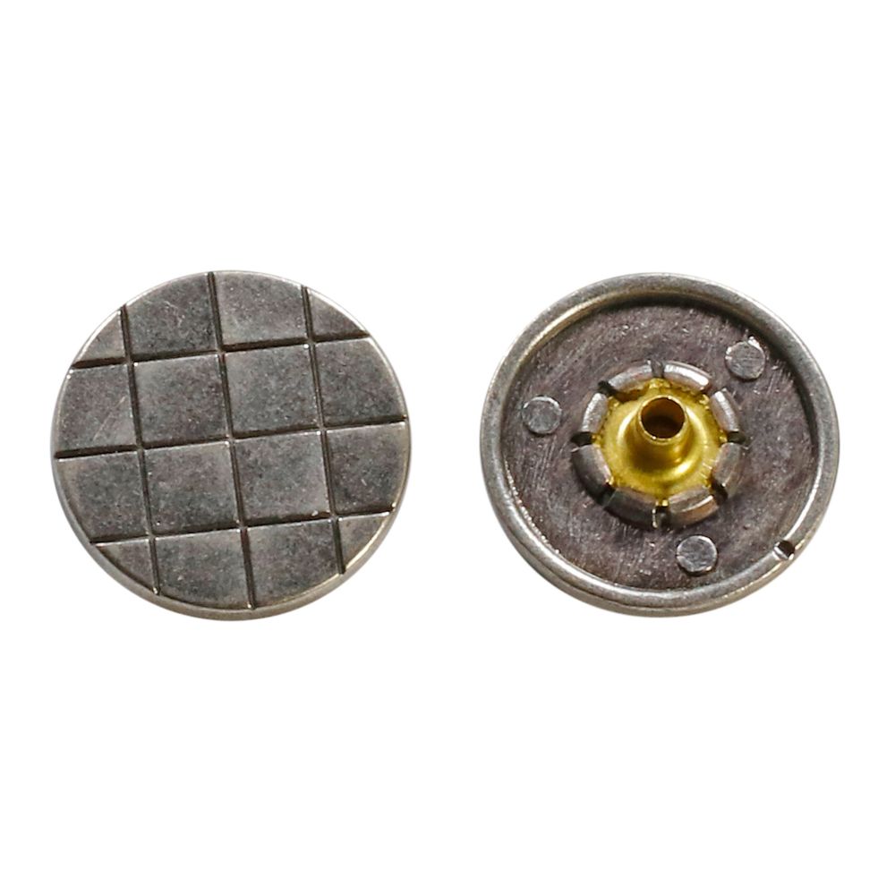 Часть кнопки 5/19 т.сереб цв.мет клетка (А) 19 мм, 20 шт
