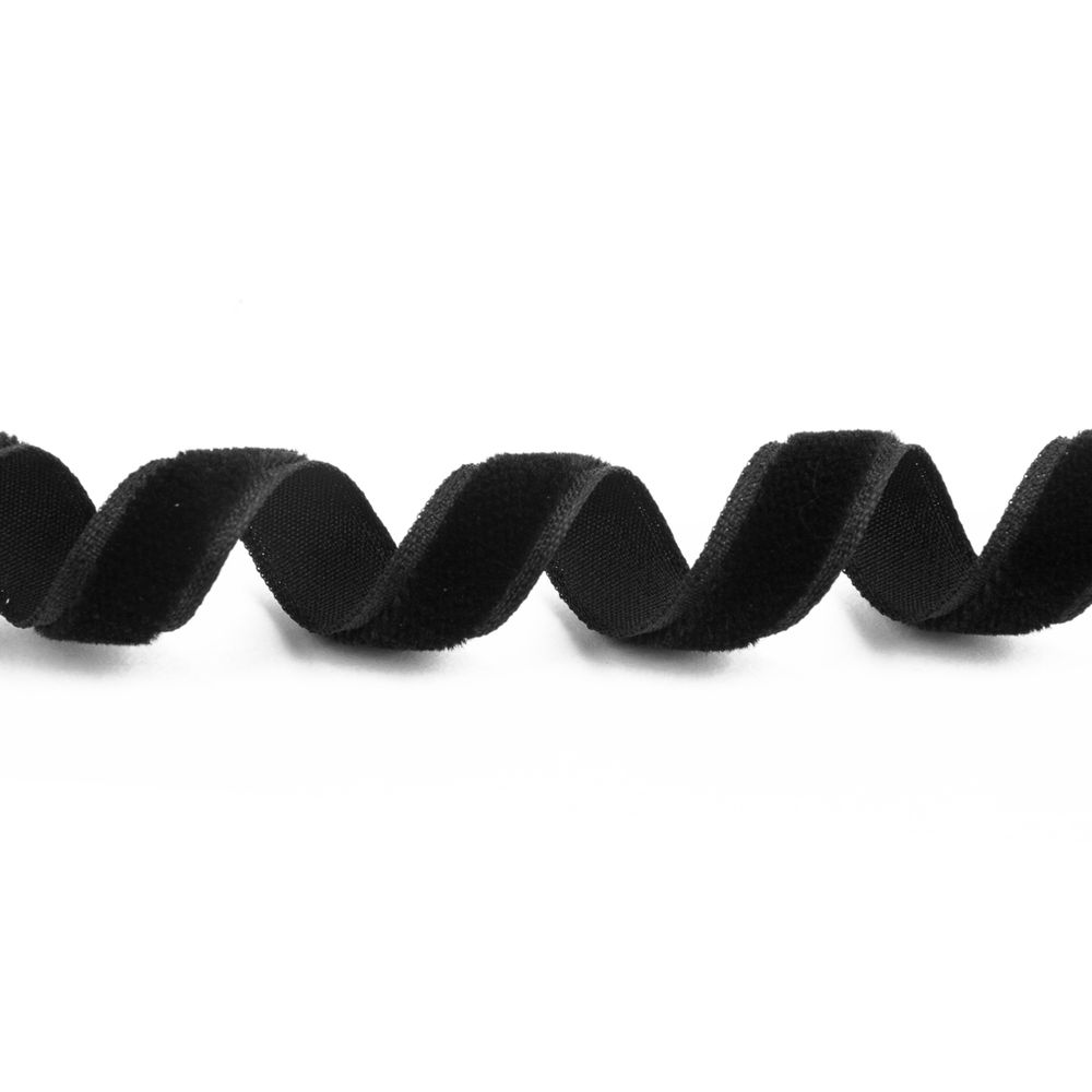 Лента бархатная (тесьма) 9-11.0 мм / 10±0.5 метров, черный, Blitz С3574Г17