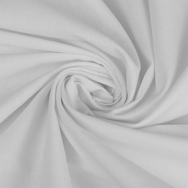 Льняная ткань 200 г/м², 140 см / 5 метров, TBY.Li.1009.01.5, цв.01 белый