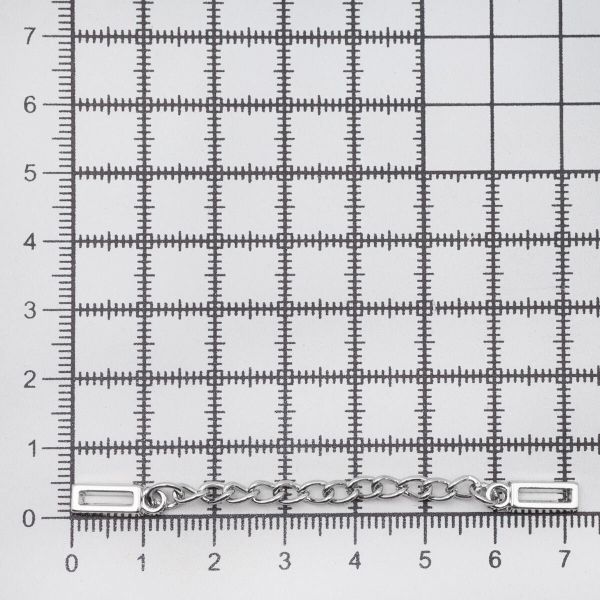 Цепочка-вешалка для верхней одежды 70 мм, никель, ГДЖ1514, 10 шт
