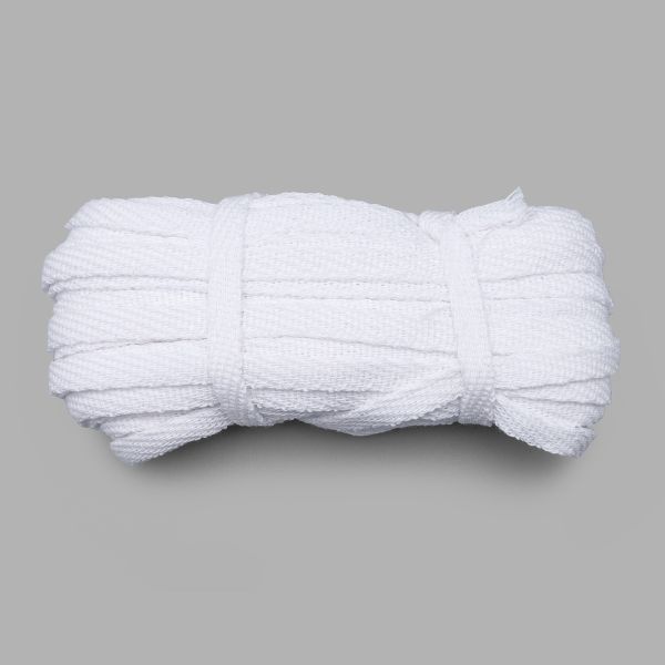 Шнур плоский плетеный х/б ⌀10.0 мм / 20 метров, 1 белый, С3862Г17