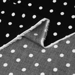 Штапель в горошек 90 г/м², 145 см / 2 метра, TBY.Vidt.01 цв.черный
