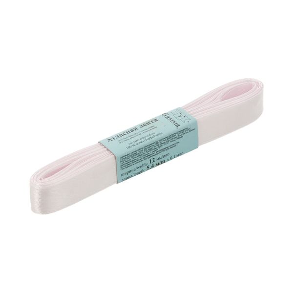 Лента атласная 1-сторонняя 12.0 мм / 10 шт по 5.4 метра, №044 св.сиреневый, Gamma AL-12P