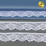 Кружево эластичное (стрейч) 30 мм, TBY.L839, 01 белый, 500м, Kruzhevo