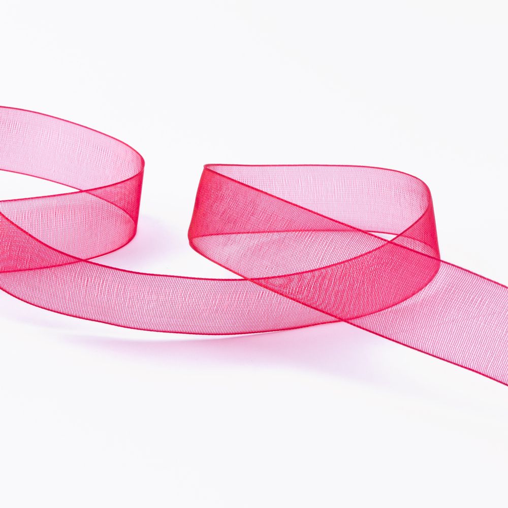 Лента капроновая (органза) 20.0 мм / 22.8±1 метра, 037 т.красный, Blitz OR-20