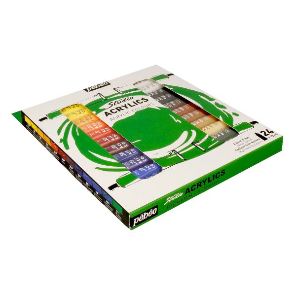 Краска акриловая набор Acrylics 24 цв. 12 мл, Pebeo