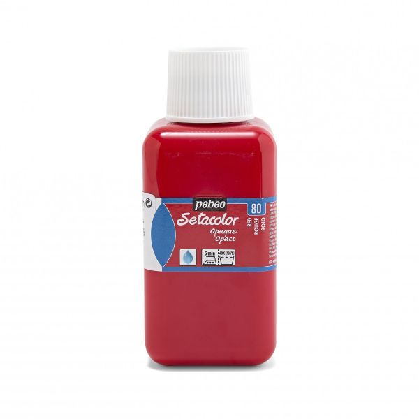 Краска для ткани непрозрачная Setacolor Opaque 250 мл, 296-026 алый, Pebeo, 296-026