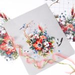 Набор для вышивания нитками Чудесная игла, Мак и хлопок, 18х26 см