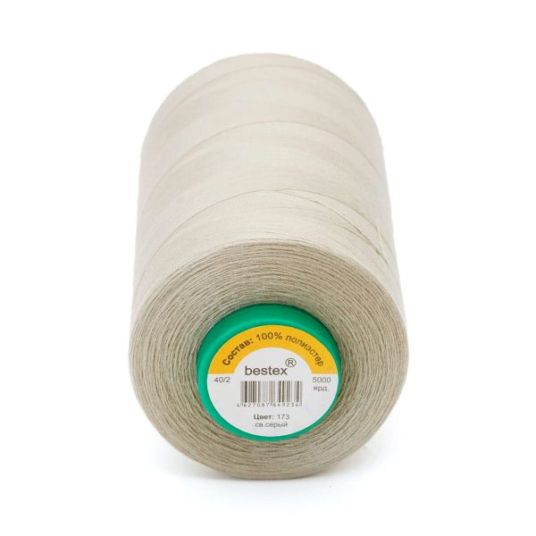 Нитки универсальные Bestex 40/2, 4570 м (5000 ярд) / 1 кат., 173 светло-серый