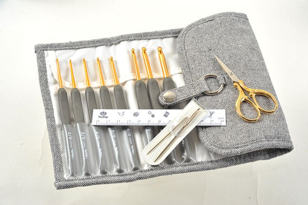 Набор крючков для вязания с ручкой &quot;Etimo&quot;, Tulip, TEG-002