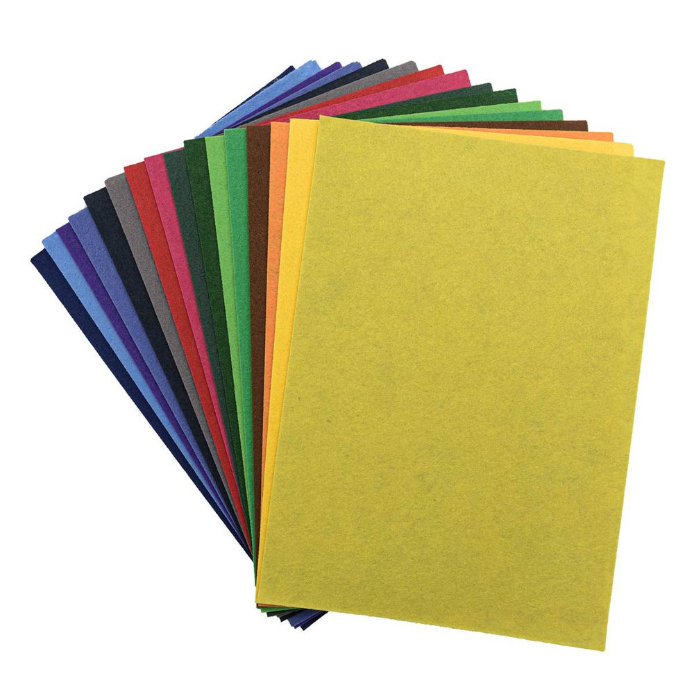 Фетр листовой жесткий 1.0 мм, 20х30см, 16 шт, Astra&Craft, 1