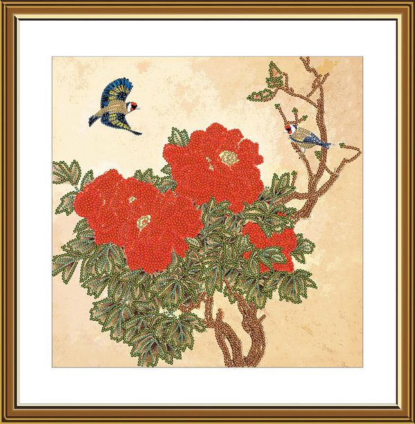 Набор для вышивания бисером Нова Слобода, Песня весны 22х22 см