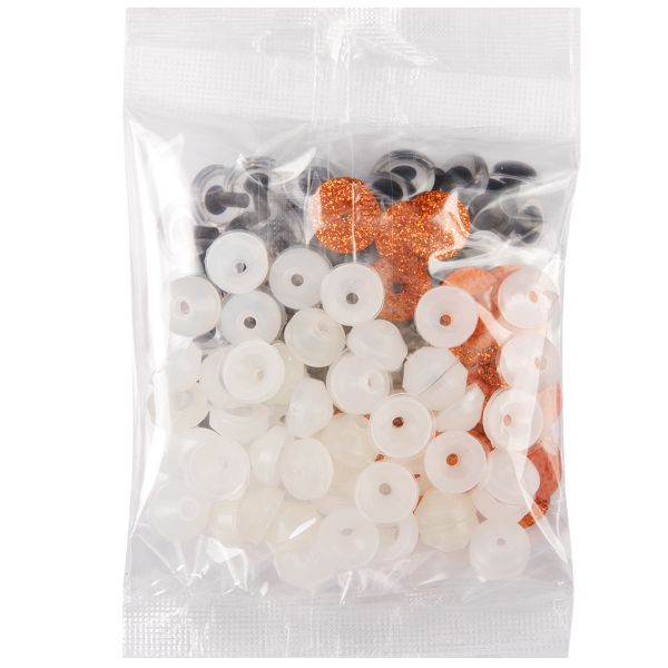 Глаза пластиковые с блестящей вставкой ⌀13 мм, 50 шт, золото, HobbyBe PGSB-13F