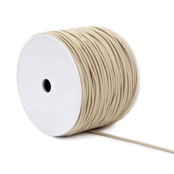 Резинка шляпная (шнур эластичный) ⌀2.5 мм / 100 метров, 31 экрю