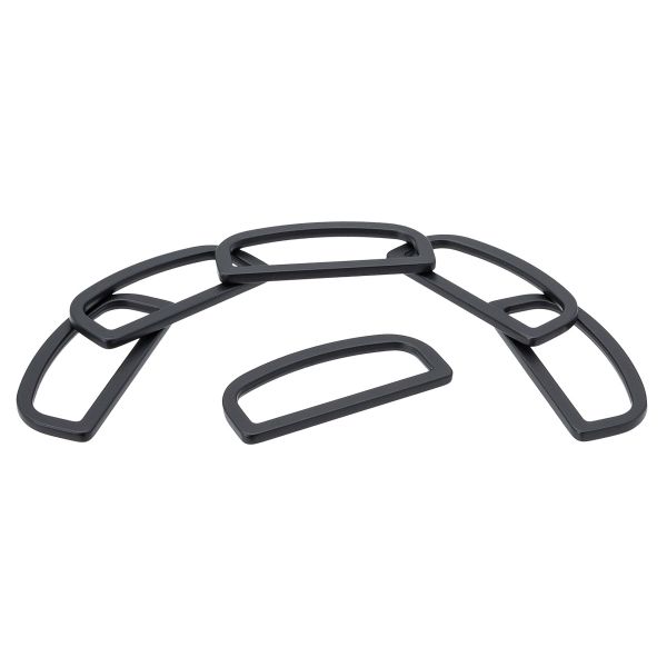 Полукольцо литое металл 38мм (45х20мм), черный матовый, MB2345, 6 шт