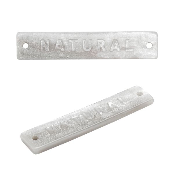 Украшение пришивное 30х6 мм, пластик, светло-серый, СВ_Т-21, 36 шт