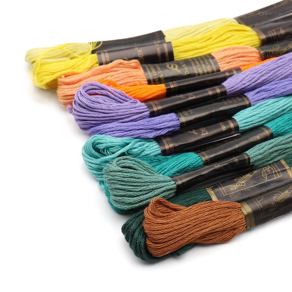 Набор мулине для вышивания и рукоделия Универсальный №3, 12 шт по 8м, 12 цветов, Bestex