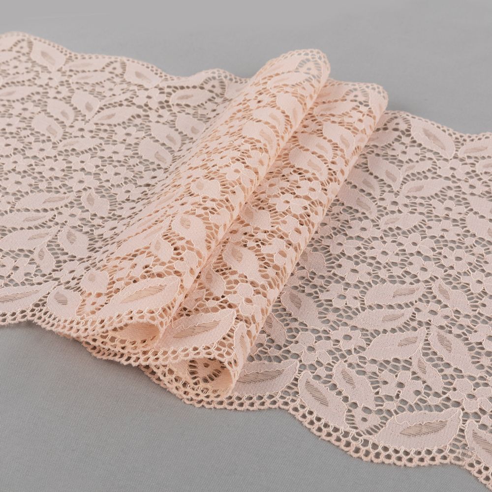 Кружево бельевое эластичное 220 мм / 20 м, Турция, слоновая кость, Blitz BLST-26
