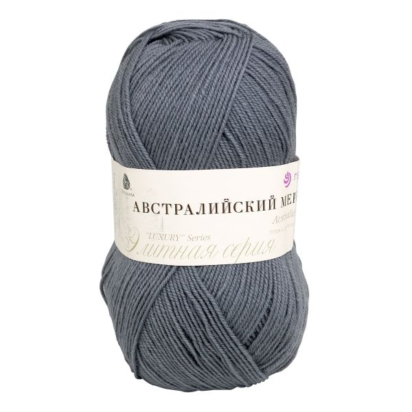 Пряжа Пехорка Австралийский меринос / уп.5 мот. по 100 г, 400 м, 393 св.маренго