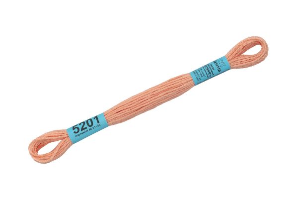 Мулине Gamma 100% хлопок, цв.5201 бежевый, 24 мотка по 8 метров