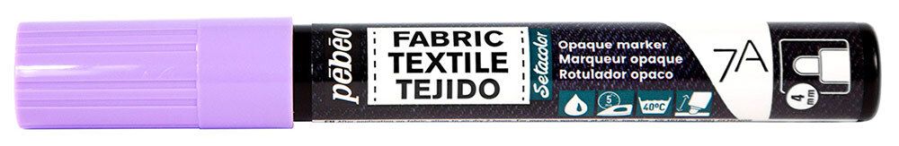 Маркер для темных и светлых тканей 7A Opaque 4 мм, перо круглое, 6 шт, 804453 Пастельный фиолетовый, Pebeo