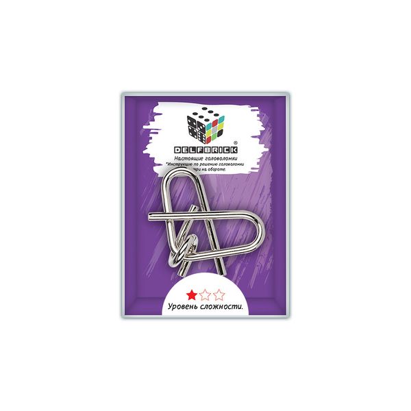 Головоломка металлическая, 1 шт, Сердце 2 элемента, Delfbrick DLM-21