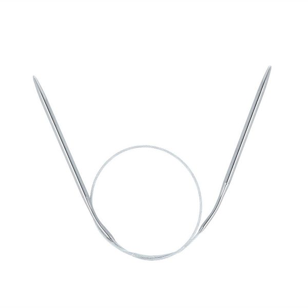 Спицы круговые металл ⌀4,0 мм, 40 см, с металлической леской, Gamma MKS