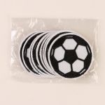 Термоаппликация футбольный мячик d5,1см, белый/черный, 10 шт