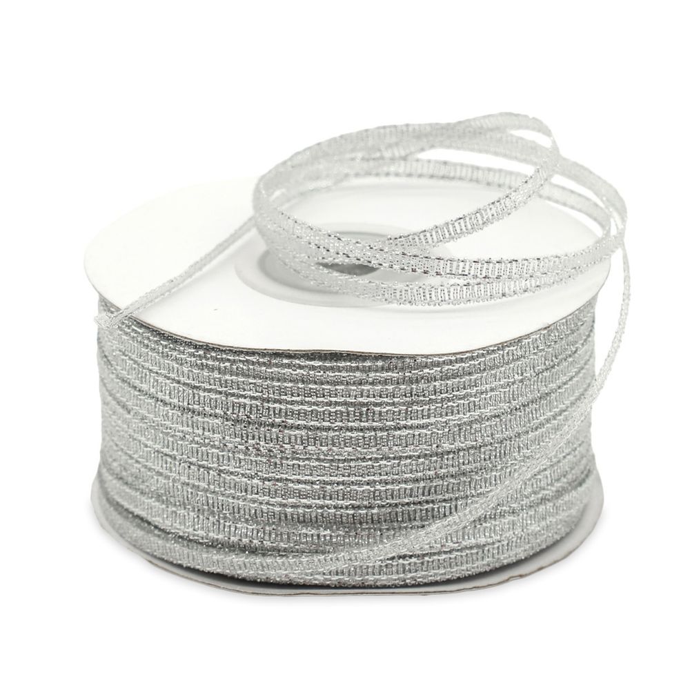 Лента металлизированная 3.0 мм, 100м 0080-0300 (серебро)