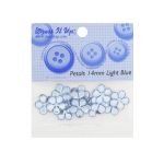 Кабошон декор подарков Цветы 14 мм, 15 шт, голубой, Dress it up