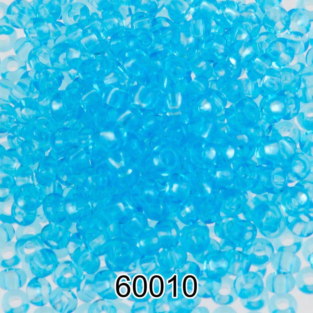 Бисер Preciosa круглый 10/0, 2.3 мм, 500 г, 60010 (Ф118) голубой