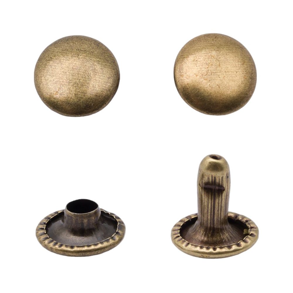 Хольнитены двухсторонние ⌀9 мм, h=9 мм, сталь, New Star №33.5, цв.антик, ≈100 шт