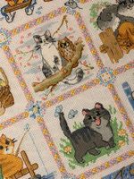 Набор для вышивания нитками Риолис, Кошачий календарь 30х40 см