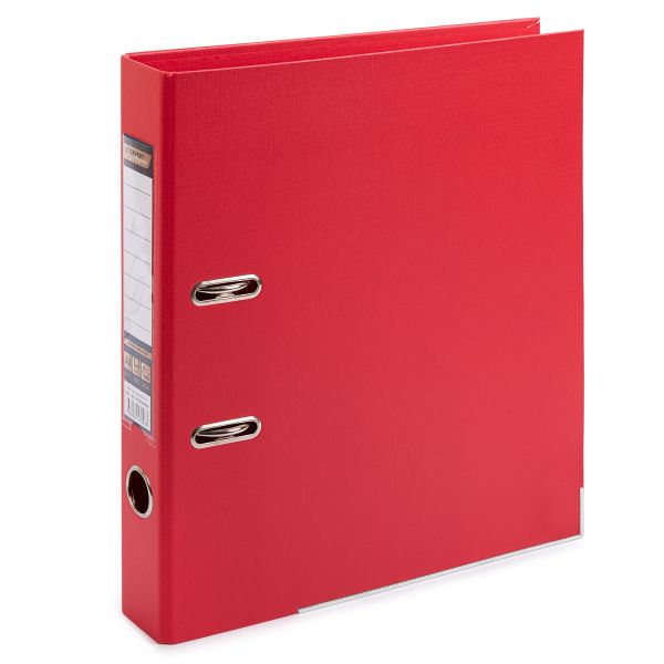 Регистратор PVC, 2-х стороннее покрытие, мет.уг. 50 мм, 50 шт, Premier A4 арочный механ. (разб.), красный ЕС100161004, Expert Complete