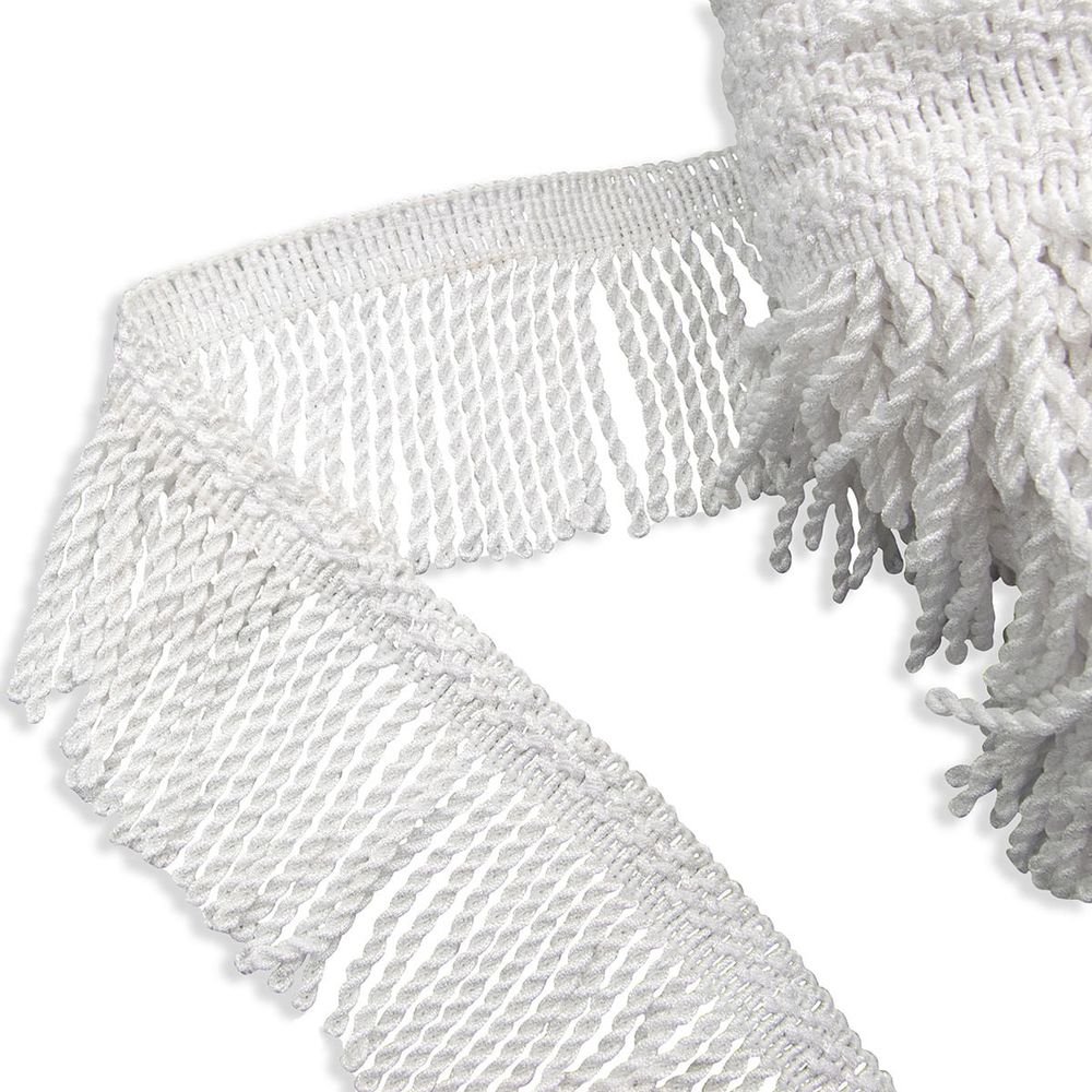 Бахрома отделочная 70.0 мм / 25 метров, 001 белый