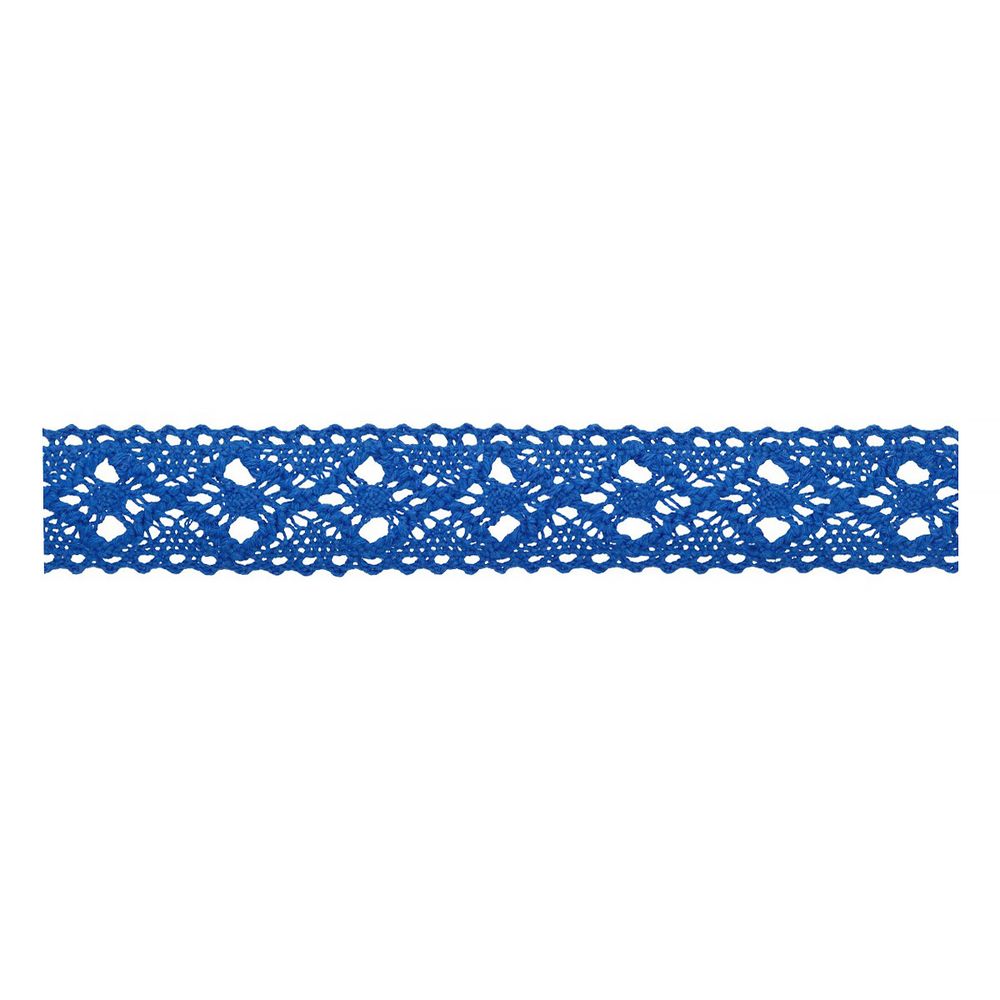 Кружево вязаное (тесьма) 17 мм, 5 шт по 3 м, 040 синий, HVK-32 Gamma