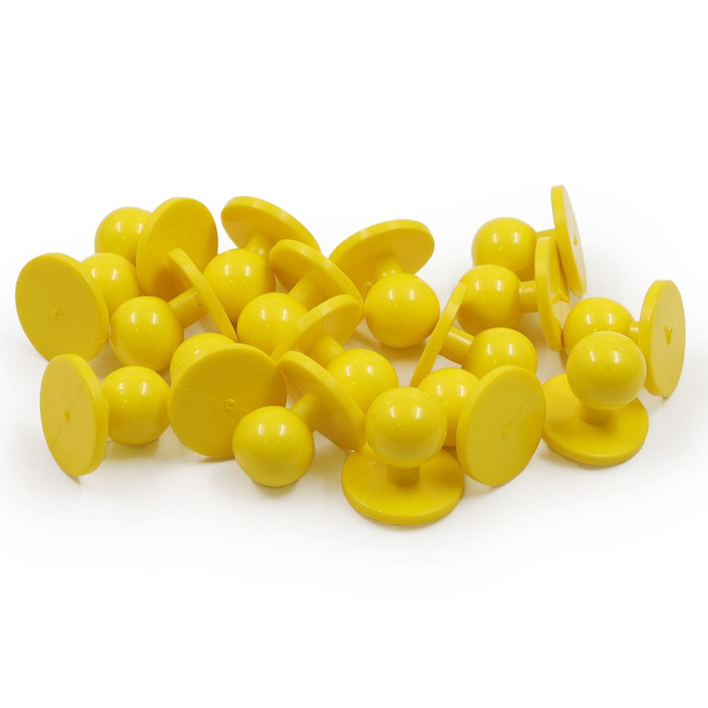 Пукля поварская, цветная, 10 мм (22 желтый) П-10, 500 шт
