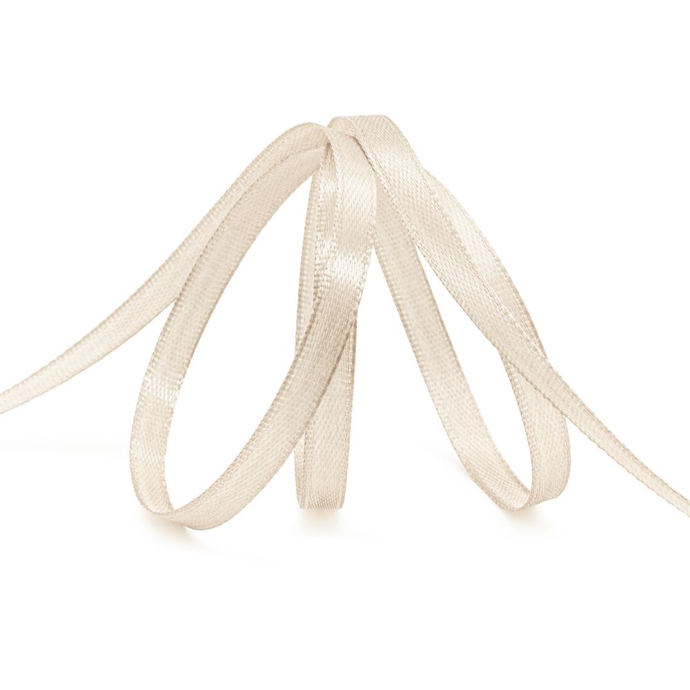 Лента атласная 1-сторонняя 6.0 мм / 22.86±1 метров, 068 бежевый, Globus