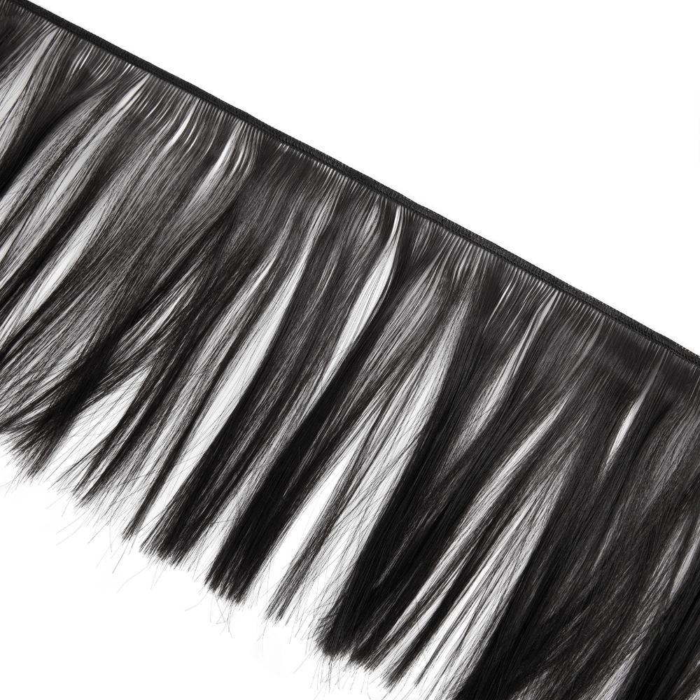 Трессы для кукол 15 см, 100 см, 25 г, 06 черный, HobbyBe HAR-7