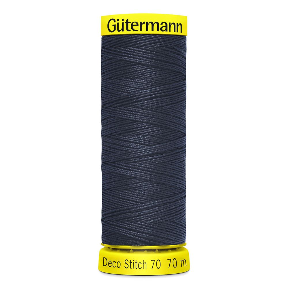 Нитки отделочные Gutermann Deco Stitch 70, 70м, 339 т.чернильно-синий, 5 катушек