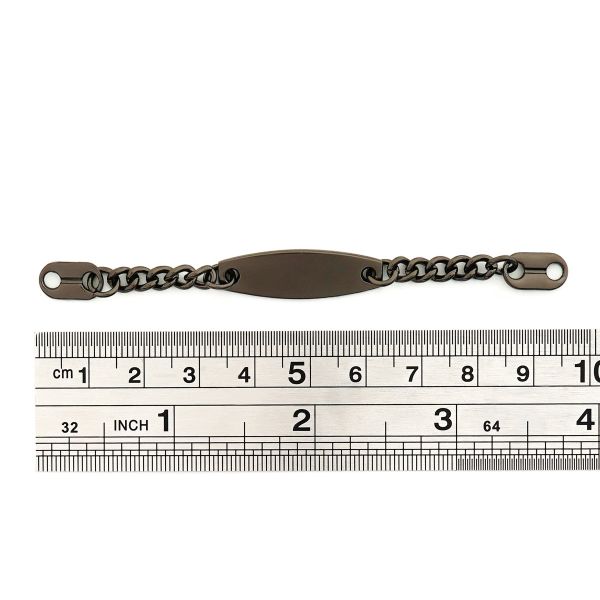 Вешалка-цепочка 100 мм, металл, олово (черный никель), МТ_1861, 6 шт