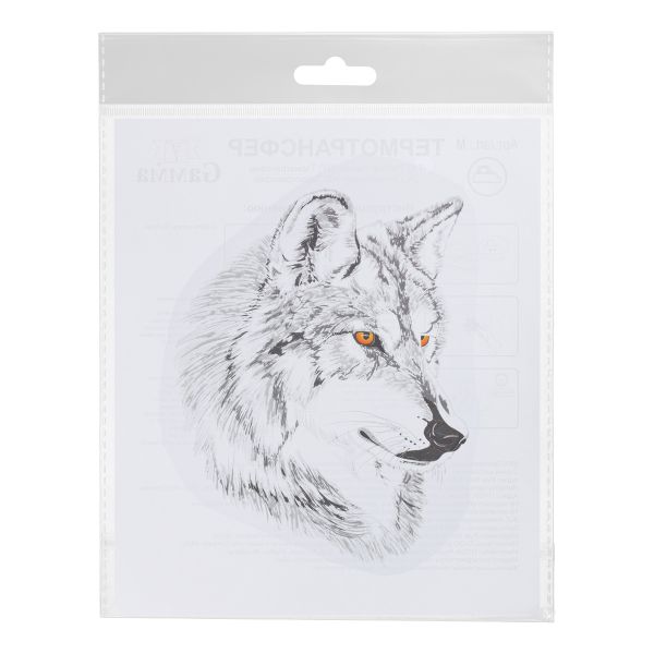 Термотрансфер, 1 шт, М-230 волк 16х12.8 см, Gamma M №02