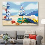 Алмазная (кристальная) мозаика Алмазное хобби, Мечты о море 30х30 см