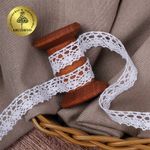 Кружево вязаное (тесьма) 13 мм / 10 метров, Тонкая нить, цв.02 белый, Kruzhevo