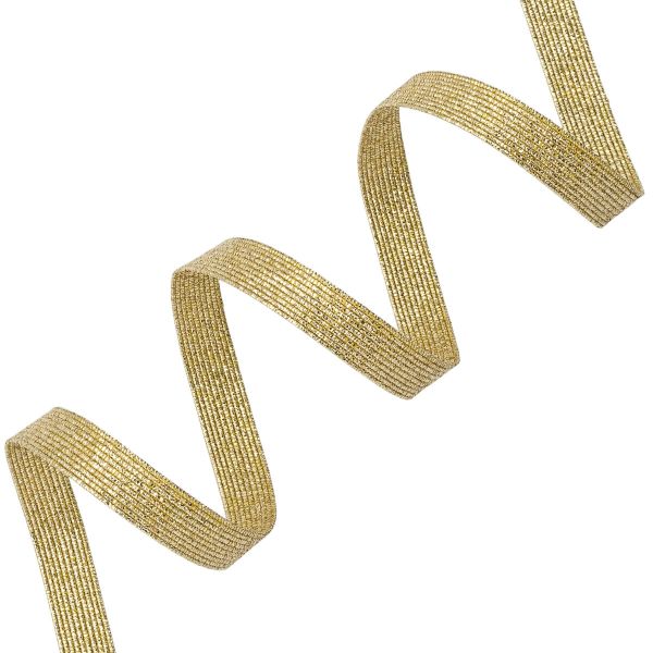 Тесьма отделочная галун 10 мм / 25 метров, золотистый, 9807