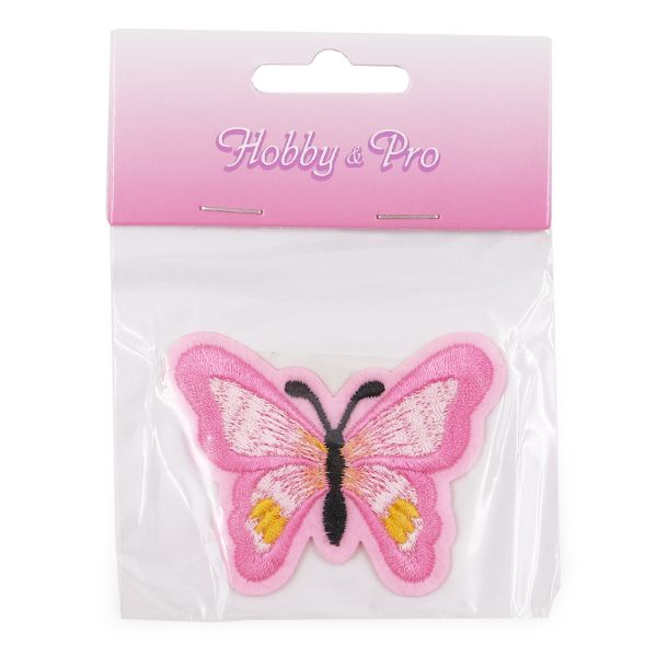Термоаппликация Бабочка, 5.4х7см, Hobby&Pro (розовый)